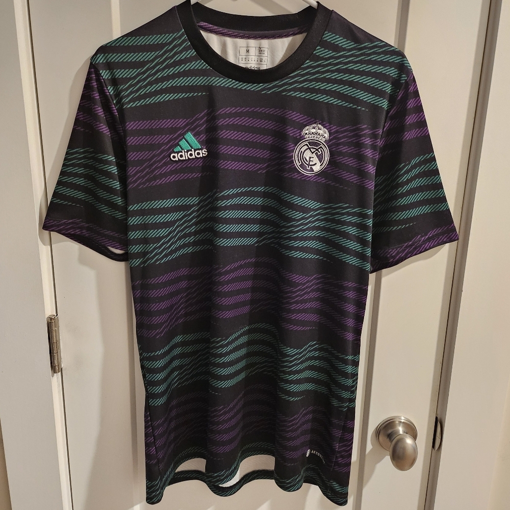 Adidas 22/23 Real Madrid FC Pre-Match Soccer Jersey - Size Medium